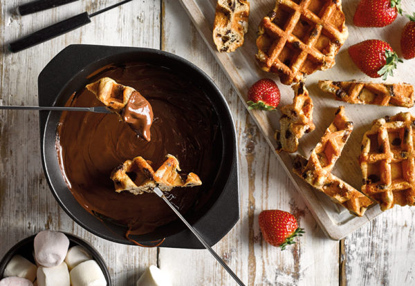 St Pierre waffle chocolate Fondue