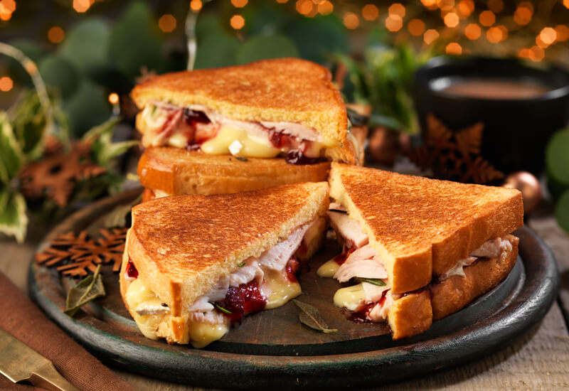 Turkey, Brie & Cranberry Brioche Toasties